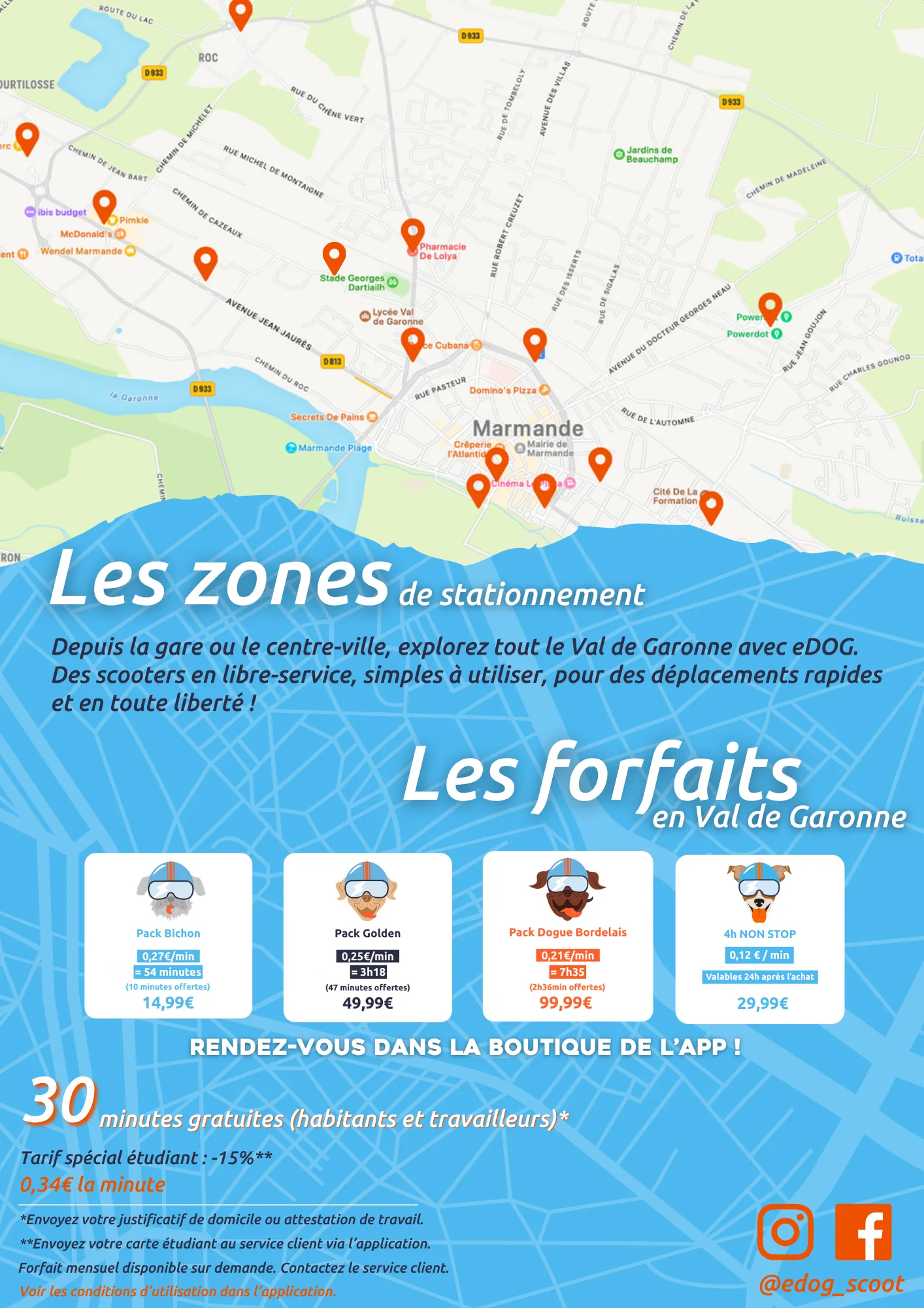 Les forfaits en Val de Garonne